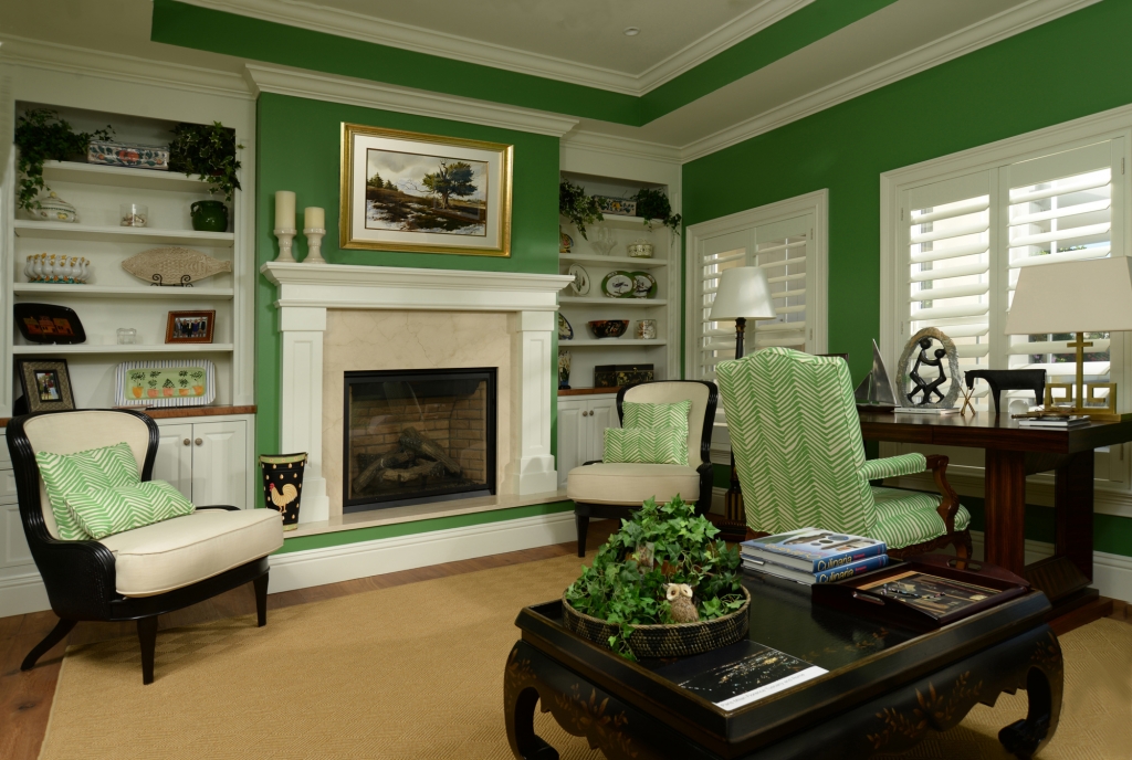 Major Remodel in Riomar green room with fire place remodel in Vero Beach Florida in Riomar